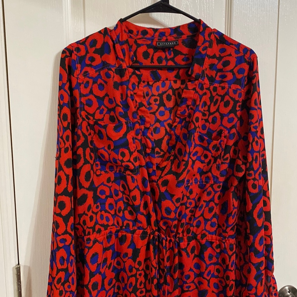 Metaphor Multicolored Print Mini Dress